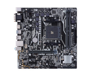 ASUS PRIME A320M-K - Motherboard - micro ATX - Socket AM4 - AMD A320 - USB 3.0 - Gigabit LAN - Onboard-Grafik (CPU erforderlich)
