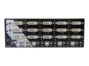 StarTech.com 4 Port Dreifach Monitor DVI USB KVM Switch...