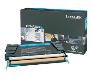 Lexmark cyan - original - toner cartridge LCCP