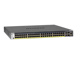 Netgear M4300-52G-PoE+ - Switch - L3 - managed - 2 x 10/100/1000/10000 + 2 x 10 Gigabit SFP+ + 48 x 10/100/1000 (PoE+)