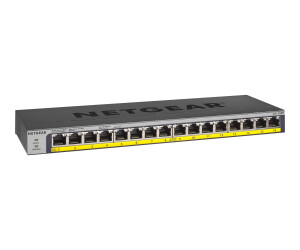 Netgear GS116LP - Switch - 16 x 10/100/1000 (PoE+)