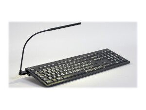 Logiceyboard Largeprint - keyboard - USB - white