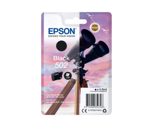 Epson 502 - 4.6 ml - black - original - blister packaging