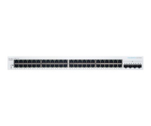 Cisco Business 220 Series CBS220-48T-4X - Switch - Smart - 48 x 10/100/1000 + 4 x 10 Gigabit SFP+ (Uplink)