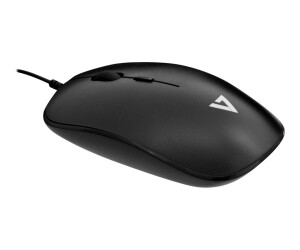 V7 MU200-1E - low profile - mouse - optically - 4 keys