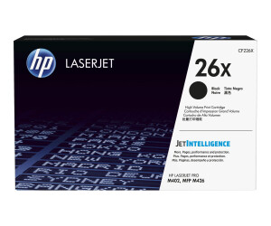 HP 26X - Hohe Ergiebigkeit - Schwarz - original -...