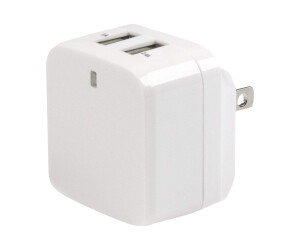 StarTech.com 2 Port USB Ladegerät / Netzteil - 2-fach Ladestecker 17 Watt / 3.4 Amp - Dual Reiseladegerät 110 / 220V - Weiß - Netzteil - 17 Watt - 3.4 A - 2 Ausgabeanschlussstellen (USB)