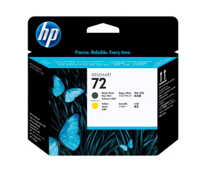 HP 72 - yellow, matt black - print head - for DesignJet...