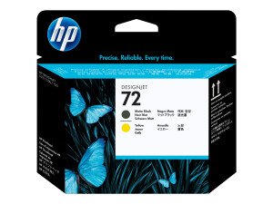 HP 72 - Gelb, mattschwarz - Druckkopf - für...
