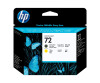 HP 72 - Gelb, mattschwarz - Druckkopf - für DesignJet T1100