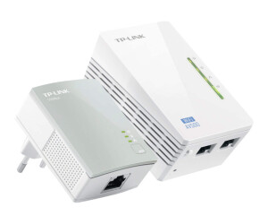 TP-LINK TL-WPA4220KIT AV500 2-Port Wifi Powerline Adapter Starter Kit - Powerline Adapterkit - HomePlug AV (HPAV)