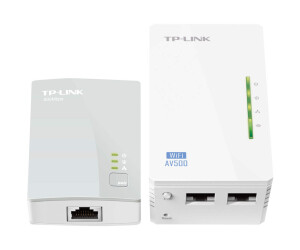 TP-LINK TL-WPA4220KIT AV500 2-Port Wifi Powerline Adapter Starter Kit - Powerline Adapterkit - HomePlug AV (HPAV)