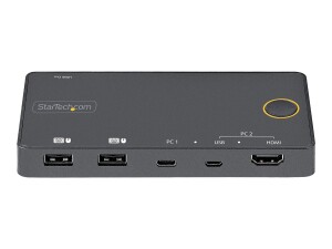 StarTech.com 2 Port Hybrid KVM Switch HDMI + USB-A &...