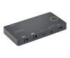 StarTech.com 2 Port Hybrid KVM Switch HDMI + USB-A & USB-C - 4K 60Hz HDMI 2.0 Monitor - Kompakter Desktop und/oder Laptop HDMI KVM Umschalter - USB Bus Powered - Thunderbolt 3 Kompatibel (SV221HUC4K)