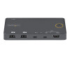 StarTech.com 2 Port Hybrid KVM Switch HDMI + USB-A & USB-C - 4K 60Hz HDMI 2.0 Monitor - Kompakter Desktop und/oder Laptop HDMI KVM Umschalter - USB Bus Powered - Thunderbolt 3 Kompatibel (SV221HUC4K)