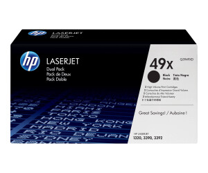 HP 49X - 2er-Pack - Hohe Ergiebigkeit - Schwarz -...