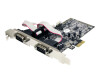 StarTech.com 4 Port Serielle RS232 PCI Express Schnittstellenkarte mit Breakout Kabel