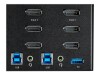 StarTech.com 2 Port DisplayPort KVM Switch - 4K 60 Hz UHD HDR - DP 1.2 KVM Umschalter mit USB 3.0 Hub mit 2 Anschlüssen (5 Gbit/s)