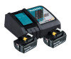 Makita DC18RC - Batterieladegerät + Batterie 2 x