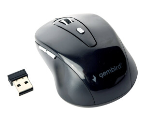 Gembird Musw -6b -01 - Mouse - Visually - 6 keys - wireless - 2.4 GHz - Wireless recipient (USB)