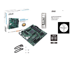 ASUS PRO B550M -C/CSM - Motherboard - Micro ATX - Socket AM4 - AMD B550 Chipset - USB -C Gen2, USB 3.2 Gen 1, USB 3.2 Gen 2 - Gigabit LAN - Onboard graphic (CPU required)