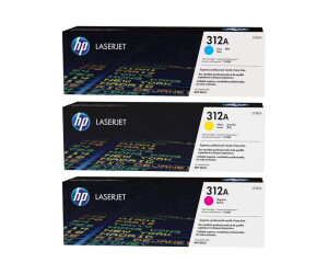 HP 312A - 3er-Pack - Gelb, Cyan, Magenta - original -...