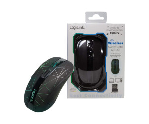 Logilink mouse - optically - 5 keys - wireless - 2.4 GHz - wireless recipient (USB)