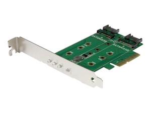 StarTech.com 3 Port M.2 SSD (NGFF) Adapterkarte - 1x PCIe...