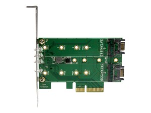 StarTech.com 3 Port M.2 SSD (NGFF) Adapterkarte - 1x PCIe...
