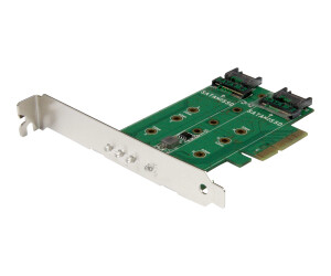 Startech.com 3 Port M.2 SSD (NGFF) Adapter card - 1x PCIe...