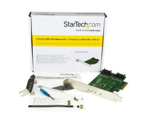 StarTech.com 3 Port M.2 SSD (NGFF) Adapterkarte - 1x PCIe...
