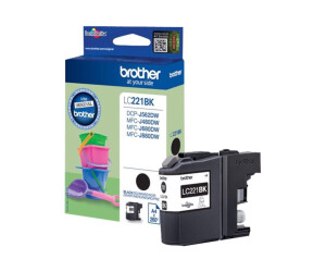 Brother LC221BK - black - original - ink cartridge