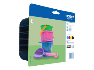 Brother LC221 Value Pack - 4er-Pack - Schwarz, Gelb,...