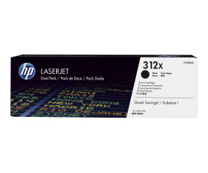 HP 312X - 2er-Pack - Hohe Ergiebigkeit - Schwarz -...