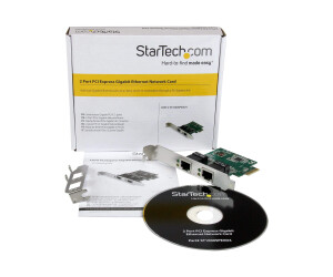 Startech.com Dual Port Gigabit PCI Express Server Network Adapter Card - 1 GBPS PCIE Nic - Dual Port Server Adapter - 2 Port Ethernet Card (ST1000SPEXD4)
