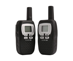Olympia 1208 - portable - two -way radio - PMR - 446.00625 - 446.09375 MHz - 8 channels - black (pack with 2)
