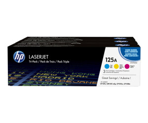 HP 125A - 3er-Pack - Gelb, Cyan, Magenta - original - LaserJet - Tonerpatrone (CE259AM)