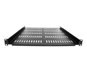 StarTech.com 1HE 19 Zoll Fachboden für netzwerk schrank - Freitragende perforierte Rack ablage für Serverschrank/Rack - Frontmontage - Belastbarkeit 25kg - 50cm tiefe - belüftet (SHELF-1U-20-FIXED-V)