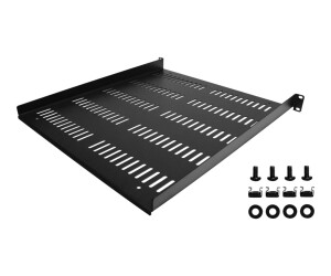 StarTech.com 1HE 19 Zoll Fachboden für netzwerk schrank - Freitragende perforierte Rack ablage für Serverschrank/Rack - Frontmontage - Belastbarkeit 25kg - 50cm tiefe - belüftet (SHELF-1U-20-FIXED-V)