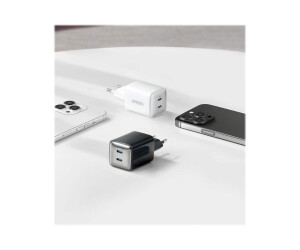 Anker Innovations Anker Powerport III - Power supply - 40 watts - 3 A - IQ 3.0 - 2 Outside connection points (2 x USB -C)