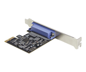 StarTech.com 1 Port PCIe-Erweiterungskarte - PCI-Express zu Parallele Schnittstellenkarte - Desktop-Erweiterungs-LPT-Controller für Drucker, Scanner & Plotter - SPP/ECP - Standard/Low Profile (PEX1P2)
