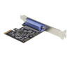 StarTech.com 1 Port PCIe-Erweiterungskarte - PCI-Express zu Parallele Schnittstellenkarte - Desktop-Erweiterungs-LPT-Controller für Drucker, Scanner & Plotter - SPP/ECP - Standard/Low Profile (PEX1P2)