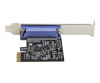 StarTech.com 1 Port PCIe-Erweiterungskarte - PCI-Express zu Parallele Schnittstellenkarte - Desktop-Erweiterungs-LPT-Controller für Drucker, Scanner & Plotter - SPP/ECP - Standard/Low Profile (PEX1P2)