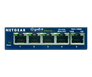 Netgear GS105 - Switch - 5 x 10/100/1000 - Desktop