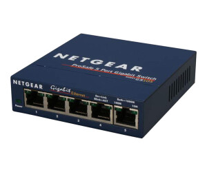 Netgear GS105 - Switch - 5 x 10/100/1000 - Desktop