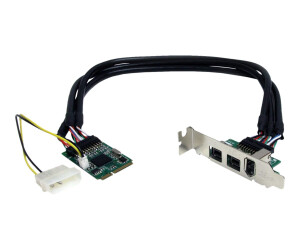 Startech.com 3 Port 2b 1a 1394 Mini PCI Express Fire Wire Card Adapter