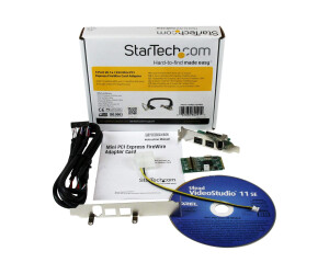 Startech.com 3 Port 2b 1a 1394 Mini PCI Express Fire Wire Card Adapter