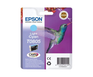 Epson T0805 - 7.4 ml - hell Cyan - original - Blisterverpackung