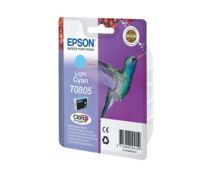Epson T0805 - 7.4 ml - Hell Cyan - Original - Blister packaging
