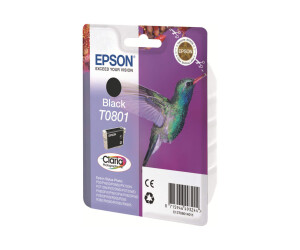 Epson T0801 - 7.4 ml - black - original - blister packaging